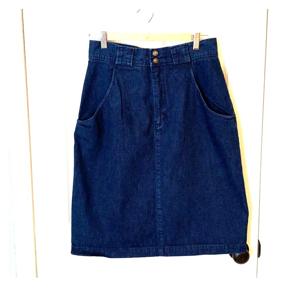 Vintage 80s Calvin Klein high rise denim skirt